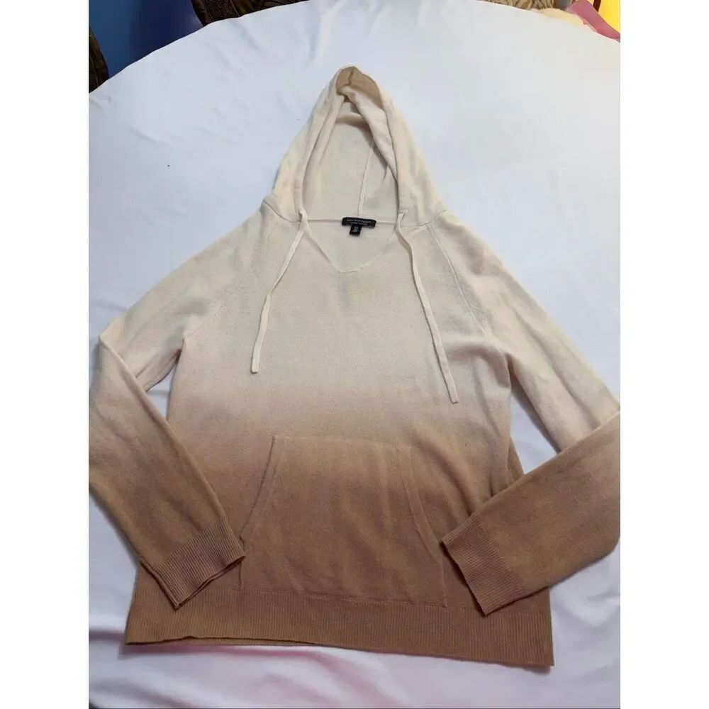 Saks Fifth Avenue Cashmere Pullover Hooded Sweater Size Medium